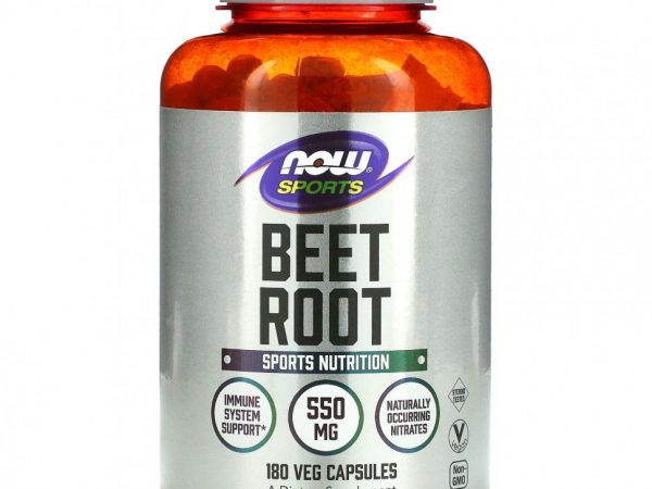 NOW Foods, Sports, свекла, 550 мг, 180 растительных капсул