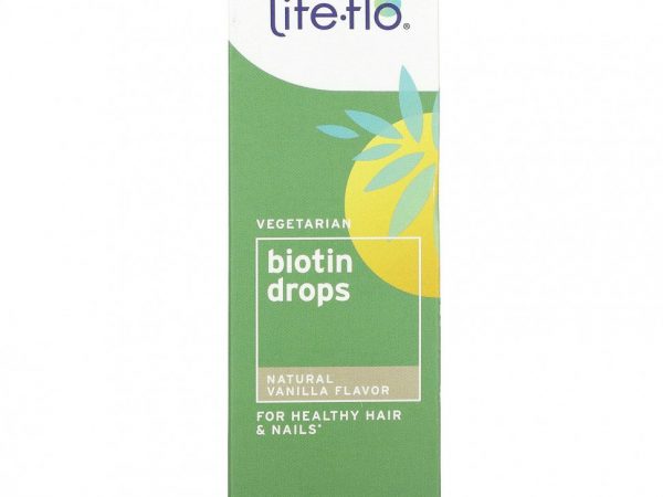 Life-flo, капли биотина, натуральная ваниль, 59 мл (2 жидк. унции)