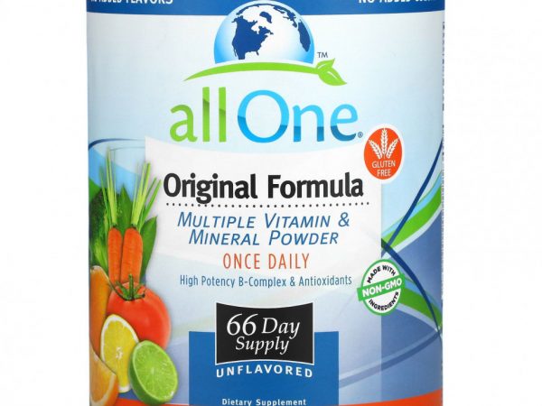 All One, Nutritech, Original Formula, мультивитаминный и минеральный порошок, без добавок, 1000 г (2,2 фунта)