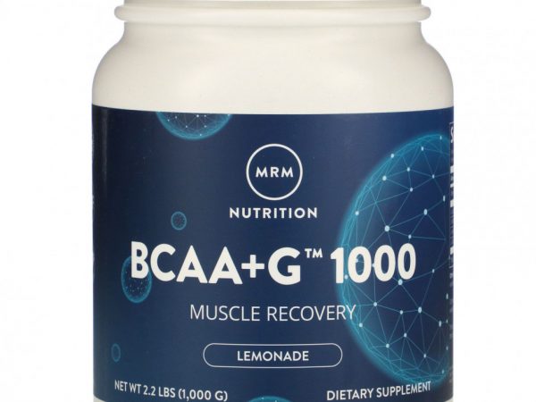 MRM, BCAA+G 1000, со вкусом лимонада, 1000 г (2,2 фунта)