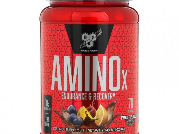 BSN, Формула с аминокислотами Amino-X, выносливость и восстановление, фруктовый пунш, 1,01 кг (2,23 фунта)