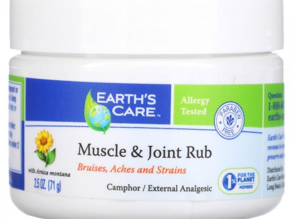 Earth's Care, Растирание для мышц и суставов с арникой монтановой, 71 г (2,5 унции)