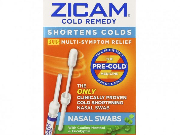 Zicam, Средство от простуды, мазки из носа, 20 лечебных мазков