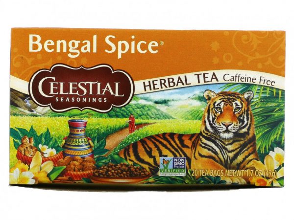 Celestial Seasonings, Травяной чай Bengal Spice, без кофеина, 20 чайных пакетиков, 47 г (1,7 унции)