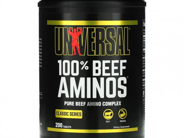Universal Nutrition, 100% аминокислоты говядины, 200 таблеток