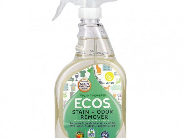 Earth Friendly Products, Ecos, Средство для удаления пятен и запахов, лимон, 22 жидких унции (650 мл)