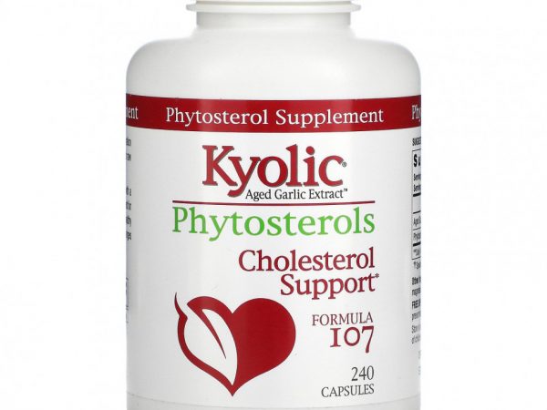 Kyolic, Экстракт выдержанного чеснока, фитостеролы, формула 107, 240 капсул