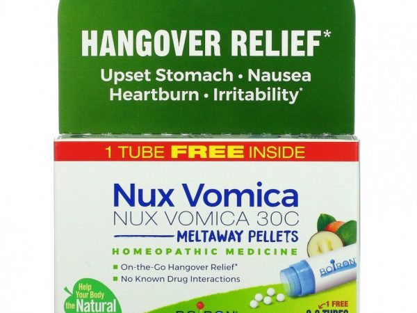 Boiron, Single Remedies, Чилибуха (Nux Vomica), 30C, 3 тубы, приблизительно 80 гранул в каждой
