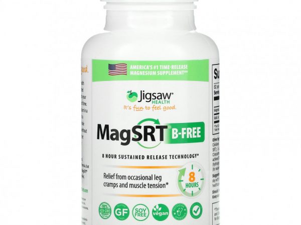 Jigsaw Health, MagSRT, B-Free, магний с замедленным высвобождением, 240 таблеток