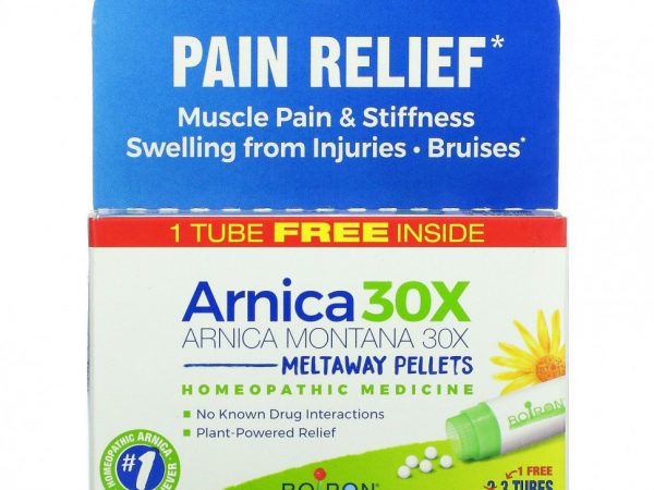 Boiron, Single Remedies, Арника 30X, 3 тюбика, приблизительно по 80 быстрорастворимых пастилок в каждом