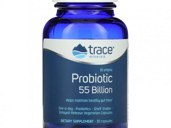 Trace Minerals ®, пробиотик, 55 млрд КОЕ, 30 капсул