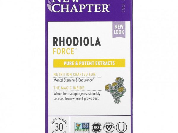 New Chapter, Rhodiola Force, родиола, 30 веганских капсул