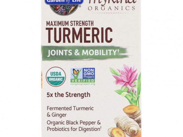 Garden of Life, MyKind Organics, Maximum Strength, Turmeric, Joints & Mobility, 30 Vegan Tablets