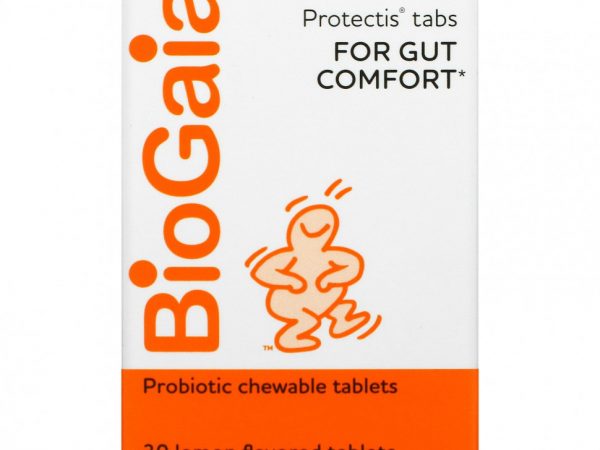 BioGaia, Пробиотическая добавка, со вкусом лимона, 30 жевательных таблеток