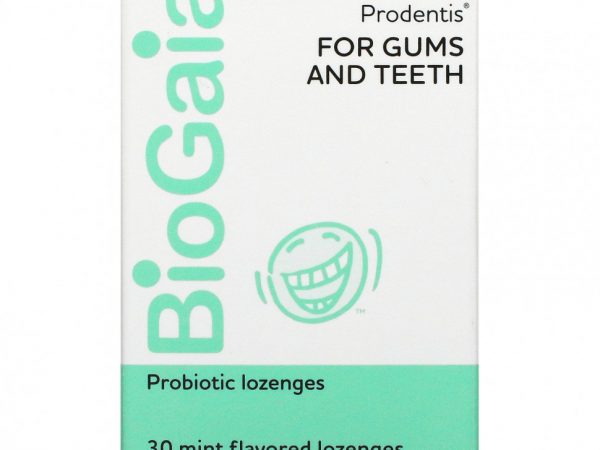 BioGaia, Prodentis для десен и зубов, мята, 30 пастилок