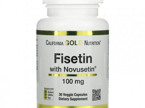 California Gold Nutrition, Fisetin with Novusetin, физетин, 100 мг, 30 растительных капсул