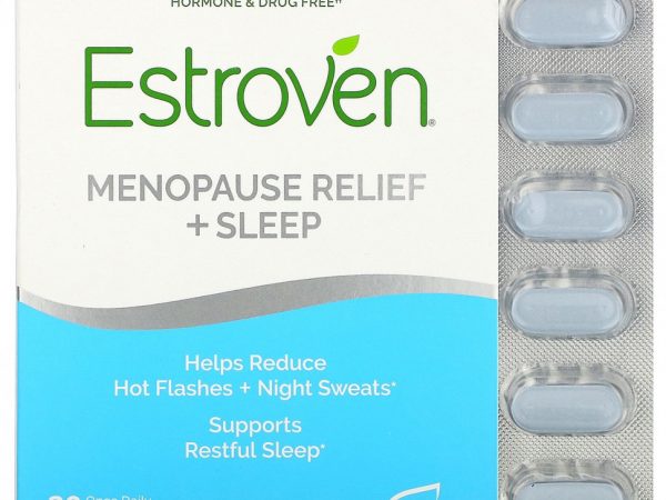 Estroven, средство для облегчения менопаузы и улучшения сна, 30 капсул для ежедневного приема