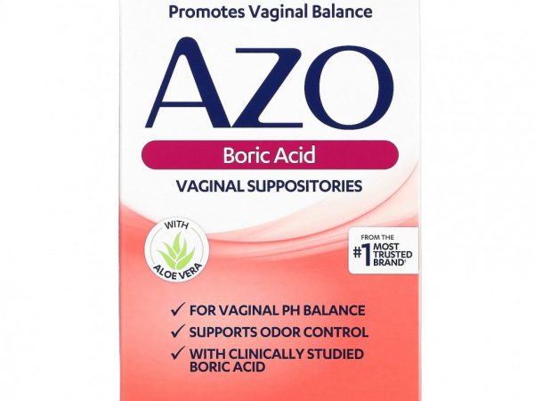 Azo, Boric Acid, Vaginal Supositories, 600 mg, 30 Suppositories
