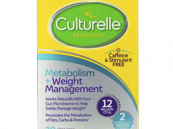 Culturelle, пробиотики для здорового метаболизма и коррекции веса, 12 млрд КОЕ, 30 вегетарианских капсул