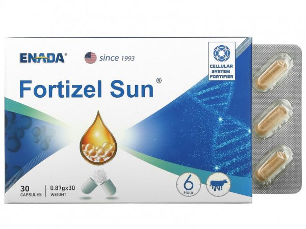 ENADA, Fortizel Sun, укрепляющее средство для клеточной системы, 30 капсул