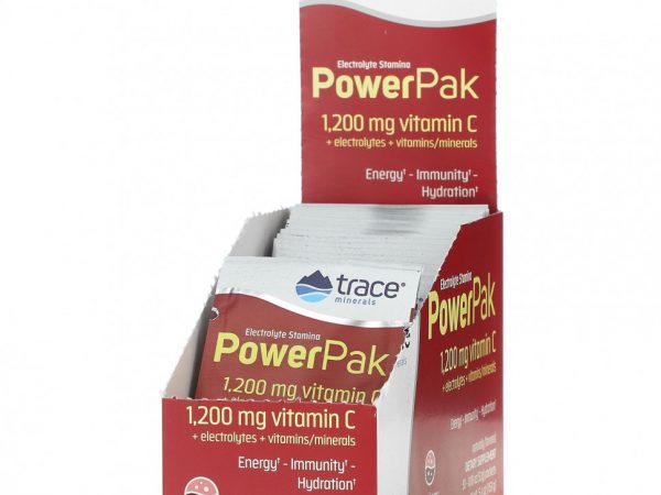Trace Minerals ®, Electrolyte Stamina PowerPak, малиновый, 30 пакетиков по 5,1 г (0,18 унции)