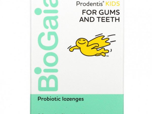 BioGaia, Prodentis, добавка для десен и зубов для детей, яблоко, 30 леденцов