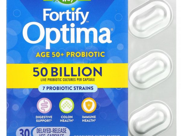 Nature's Way, Fortify Optima Probiotic, Adult 50+, 50 Billion, 30 Delayed Release Vegetarian Capsules