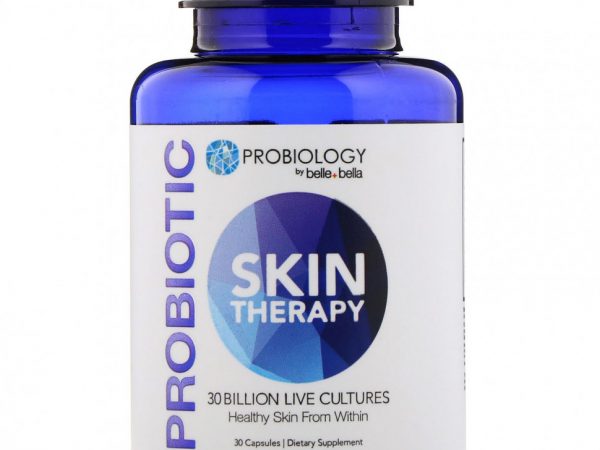 Belle+Bella, Probiology, средство для кожи с пробиотической флорой, 30 миллиардов КОЕ, 30 капсул
