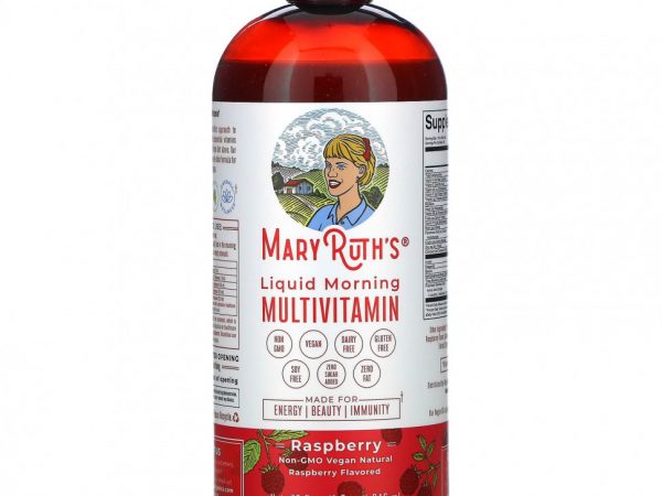 MaryRuth Organics, Жидкий утренний мультивитамин, малина, 946 мл (32 жидк. Унции)