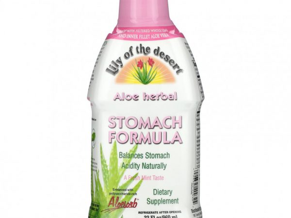 Lily of the Desert, Aloe Herbal, средство для желудка, мята, 960 мл (32 жидк. Унции)