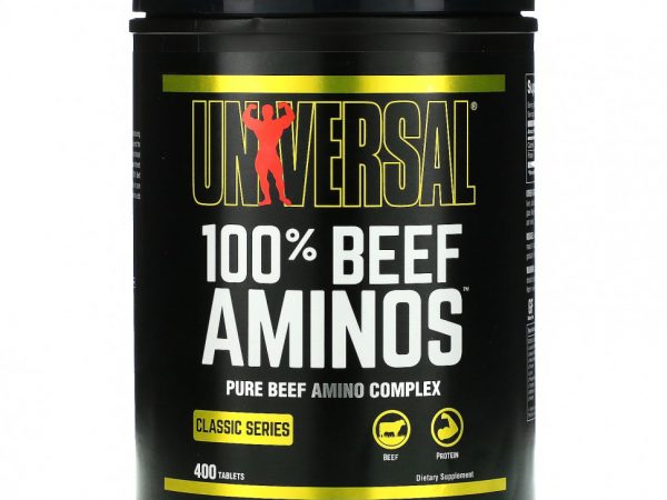 Universal Nutrition, 100% Beef Aminos, 100% аминокислот говядины, 400 таблеток