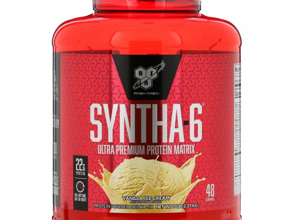 BSN, Syntha-6, протеиновая матрица премиального качества, ванильное мороженое, 2,27 кг (5 фунтов)