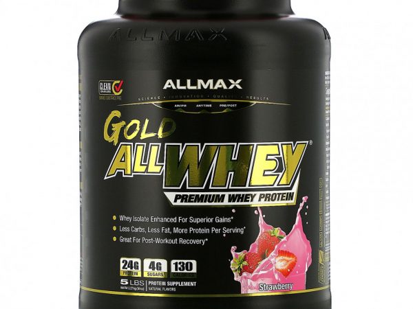 ALLMAX Nutrition, AllWhey Gold, Premium Whey Protein, Strawberry, 5 lbs. (2.27 kg)
