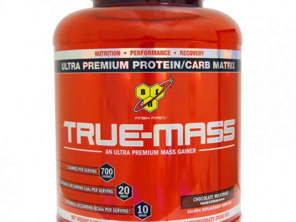 BSN, True-Mass, Ultra Premium Protein/Carb Matrix, шоколадный молочный коктейль, 2,64 кг (5,82 фунта)