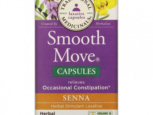 Traditional Medicinals, Smooth Move Capsules, сенна, 50 капсул
