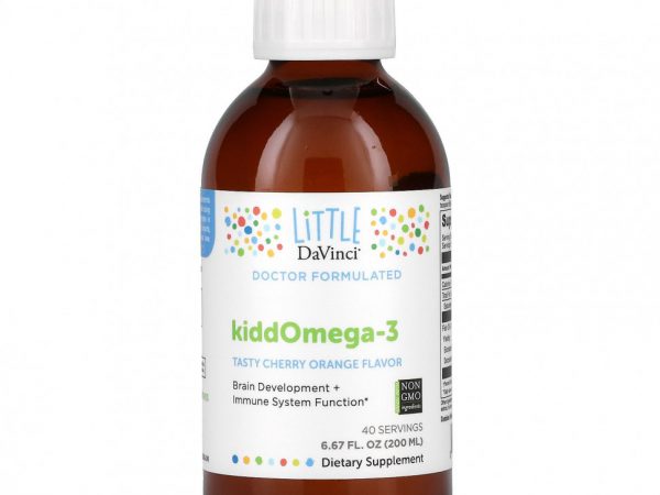 Little DaVinci, KiddOmega-3, вкус вишни и апельсина, 200 мл (6,67 жидк. Унции)