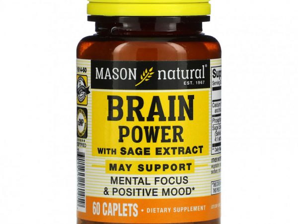 Mason Natural, Сила мозга с экстрактом шалфея, 60 капсул