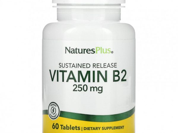 NaturesPlus, Витамин B-2, 250 мг, 60 таблеток