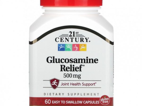 21st Century, Glucosamine Relief, 500 мг, 60 капсул, которые легко глотать