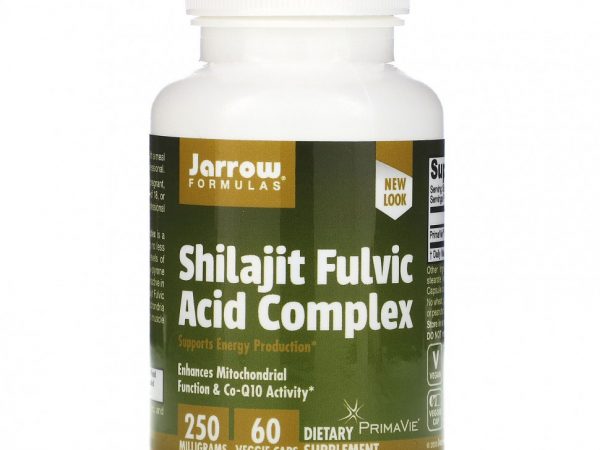 Jarrow Formulas, комплекс с мумие и фульвокислотой, 250 мг, 60 вегетарианских капсул