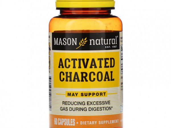 Mason Natural, активированный уголь, 60 капсул