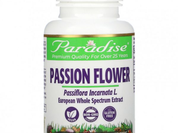 Paradise Herbs, Европейский страстоцвет, 60 растительных капсул