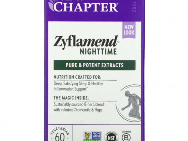 New Chapter, Zyflamend Nighttime, 60 вегетарианских капсул