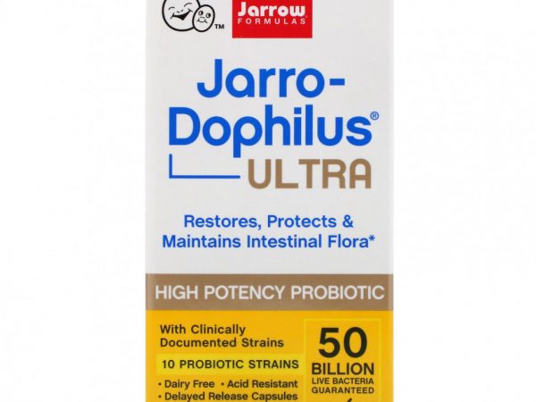 Jarrow Formulas, Jarro-Dophilus Ultra, 50 миллиардов, 60 вегетарианских капсул
