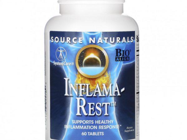 Source Naturals, Пищевая добавка Inflama-Rest, 60 таблеток