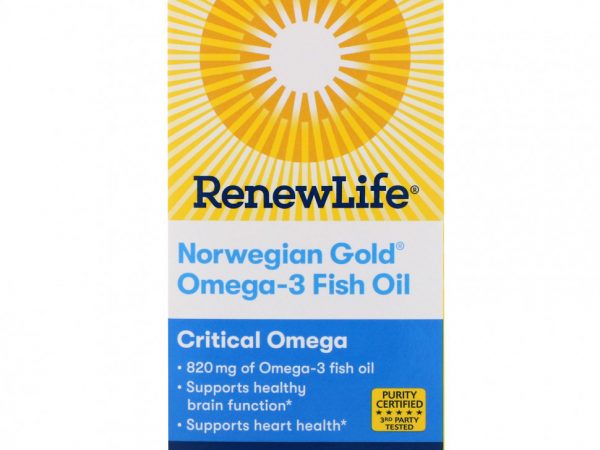 Renew Life, Critical Omega, ультраконцентрат омега кислот, натуральный вкус апельсина, 60 мягких таблеток, покрытых кишечнорастворимой оболочкой