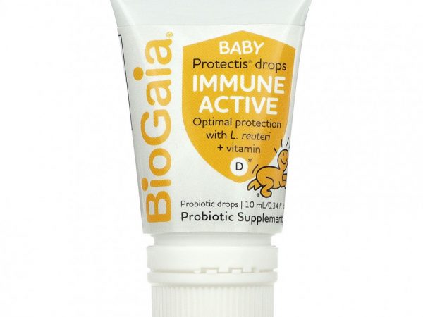 BioGaia, Baby Protectis капли, для иммунитета, 0–36 месяцев, 600 МЕ, 10 мл (0,34 жидк. Унции)