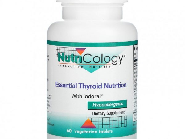 Nutricology, Essential Thyroid Nutrition с йодоралом, 60 вегетарианских таблеток