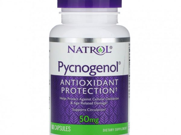 Natrol, Pycnogenol, 50 мг, 60 капсул
