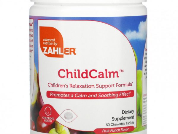 Zahler, ChildCalm, формула для поддержки расслабления детей, фруктовый пунш, 60 жевательных таблеток